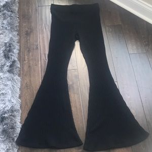 Black Flared pull on pant by Cecico